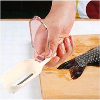 Fish Hard Skin Scale Remover Skinner Peeler Cleaner Scaler Easy Kitchen Tool(Yellow)