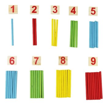 Intelligence Kids Toys Wooden Digit Mathematical Sticks