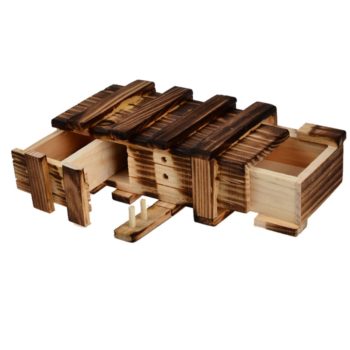 Magic Compartment Wooden Puzzle Box with Secret Drawer
