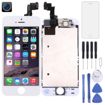 TFT LCD Screen for iPhone 5S Digitizer Full Assembly with Front Camera (White)