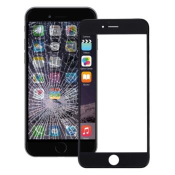 Front Screen Outer Glass Lens with Front LCD Screen Bezel Frame & OCA Optically Clear Adhesive for iPhone 6(Black)