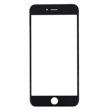 Front Screen Outer Glass Lens with Front LCD Screen Bezel Frame for iPhone 7 (Black)