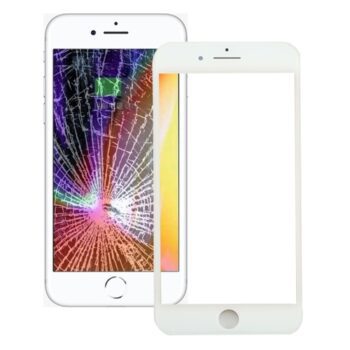Front Screen Outer Glass Lens with Front LCD Screen Bezel Frame & OCA Optically Clear Adhesive for iPhone 8(White)