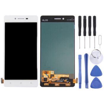 LCD Screen For OPPO R7 with Digitizer Full Assembly (White)