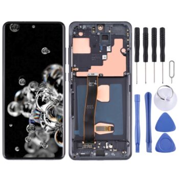 Super AMOLED LCD Screen for Samsung Galaxy S20 Ultra 4G/S20 Ultra 5G Digitizer Full Assembly  (Black)