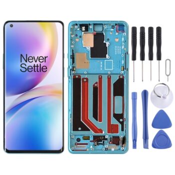 OnePlus 8 Pro IN2023 Digitizer Full Assembly  OEM LCD Screen (Green)