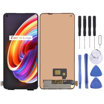 Super AMOLED Material LCD Screen and Digitizer Full Assembly for OPPO Realme X7 Pro RMX2121 RMX2111(Black)