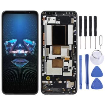 AMOLED LCD Screen for Asus ROG Phone 5 ZS673KS 1B048IN I005DB I005DA Digitizer Full Assembly （Black)