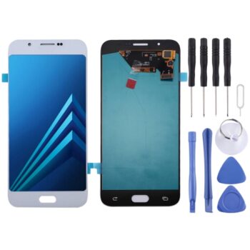 Oled LCD Screen for Galaxy A8 with Digitizer Full Assembly (White)