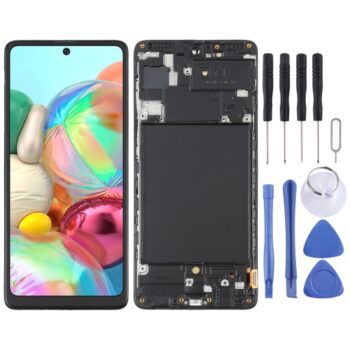OLED LCD Screen for Samsung Galaxy A71 SM-A715(6.39 inch) Digitizer Full Assembly  (Black)
