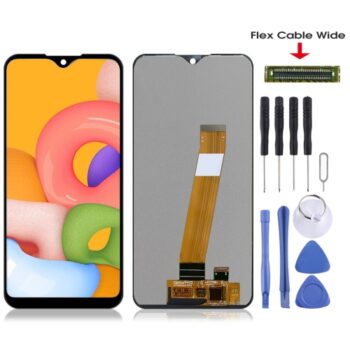 PLS TFT LCD Screen (Flex Cable Wide) for Samsung Galaxy A01 (Black)