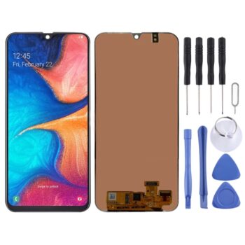 Super AMOLED LCD Screen for Galaxy A20 with Digitizer Full Assembly(Black)