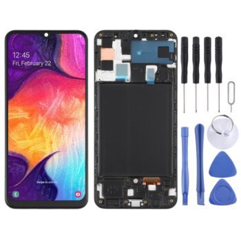 Super AMOLED LCD Screen for Galaxy A50 with Digitizer Full Assembly (Black)