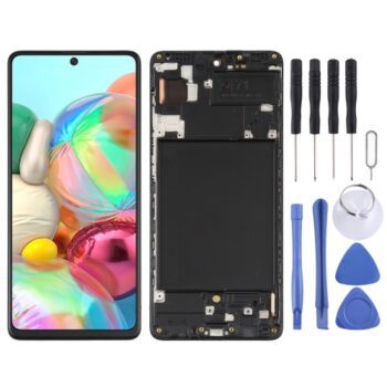 Super AMOLED LCD Screen for Galaxy A71 Digitizer Full Assembly  (Black)
