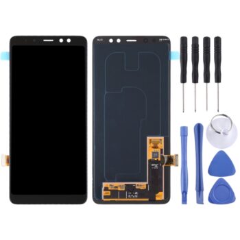 Super AMOLED LCD Screen for Galaxy A8+ (2018) / A730 with Digitizer Full Assembly (Black)