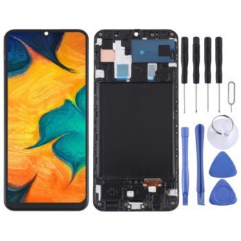 Super AMOLED LCD Screen for Samsung Galaxy A30 SM-A305 Digitizer Full Assembly  (Black)
