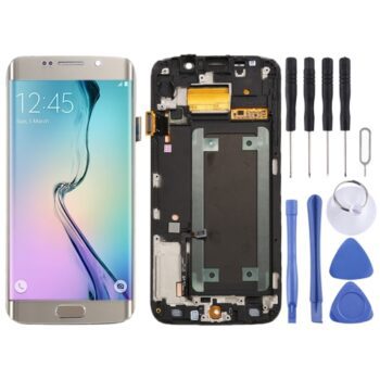 Super AMOLED LCD Screen For Samsung Galaxy S6 Edge SM-G925F Digitizer Full Assembly  (Gold)
