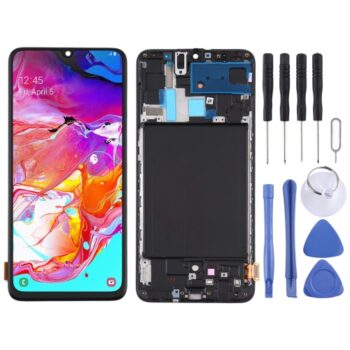 TFT LCD Screen for Samsung Galaxy A70 Digitizer Full Assembly , Not Supporting Fingerprint Identification (Black)