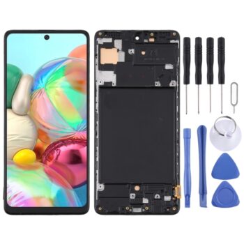 TFT Material LCD Screen and Digitizer Full Assembly  (Not Supporting Fingerprint Identification) for Samsung Galaxy A71 / SM-A715(Black)